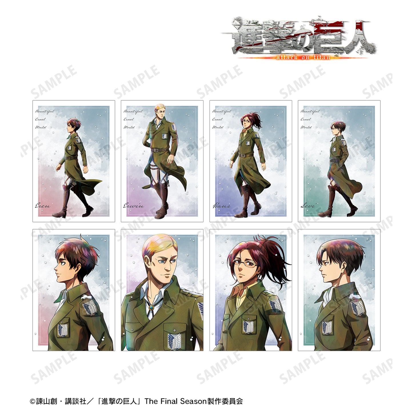 Attack on Titan Original Illustration Winter Walking ver. Trading Postcard