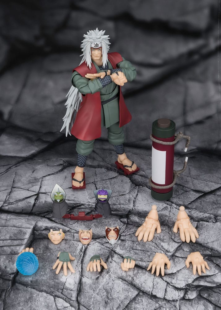 Naruto S.H.Figuarts Action Figure Jiraiya: Hidden Leaf Heroic Master Sage (Sage Mode Set) 17 cm