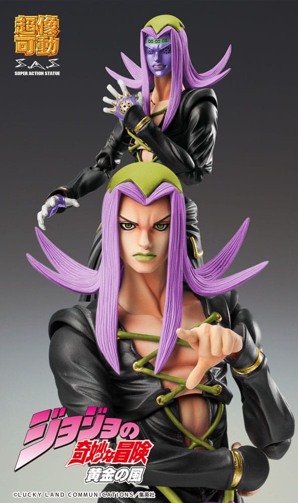 JoJo's Bizarre Adventure Part 5 Super Action Action Figure Chozokado Leone Abbacchio Black Ver. 16 cm