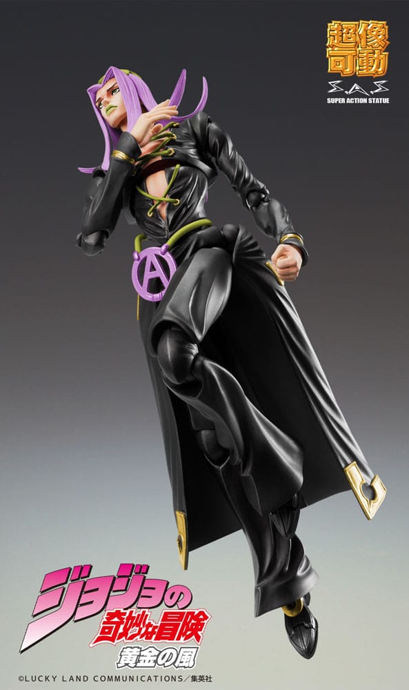 JoJo's Bizarre Adventure Part 5 Super Action Action Figure Chozokado Leone Abbacchio Black Ver. 16 cm