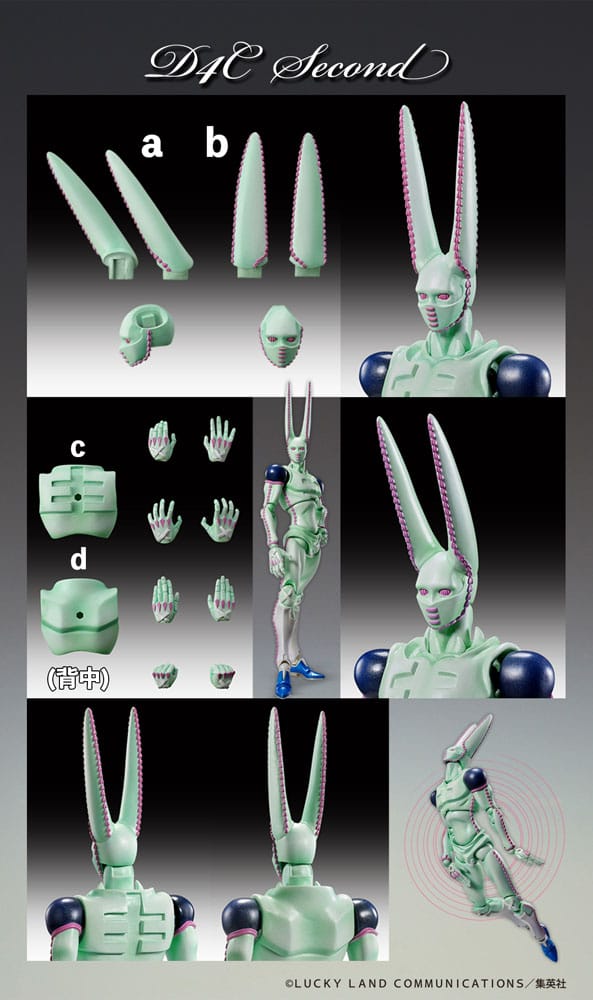 JoJo's Bizarre Adventure Part7 Steel Ball Run Super Action Action Figure Chozokado D4C Second 20 cm