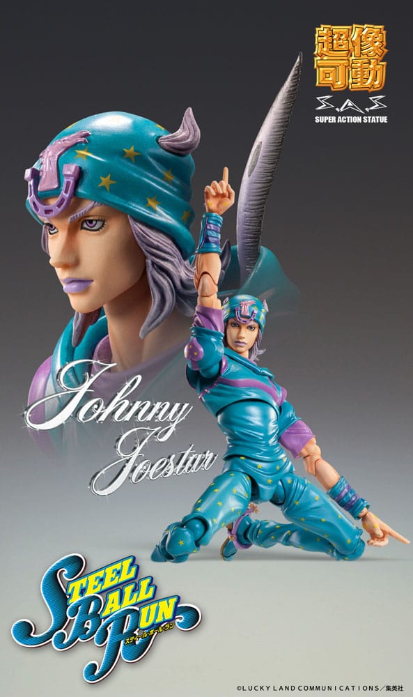JoJo's Bizarre Adventure Part7 Steel Ball Run Super Action Action Figure Chozokado Johnny Joestar Second 15 cm