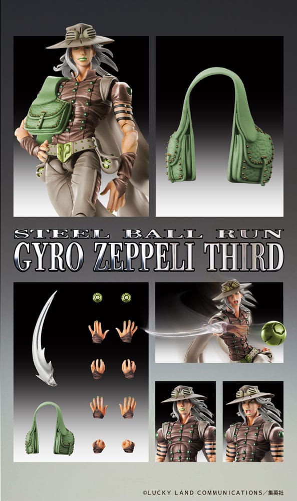 JoJo's Bizarre Adventure Part7 Steel Ball Run Super Action Action Figure Chozokado Johnny Joestar Second 15 cm