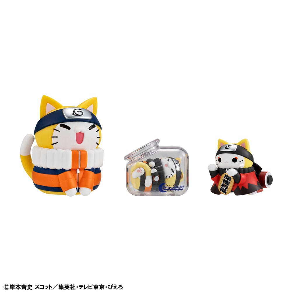 Naruto: Shippuden Mega Cat Project Nyaruto! Trading Figures Good Night Nyaruto! 3 cm Assortment (8)