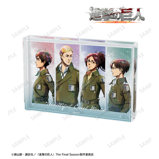 Attack on Titan Original Illustration Group Winter Walking ver. Acrylic Block