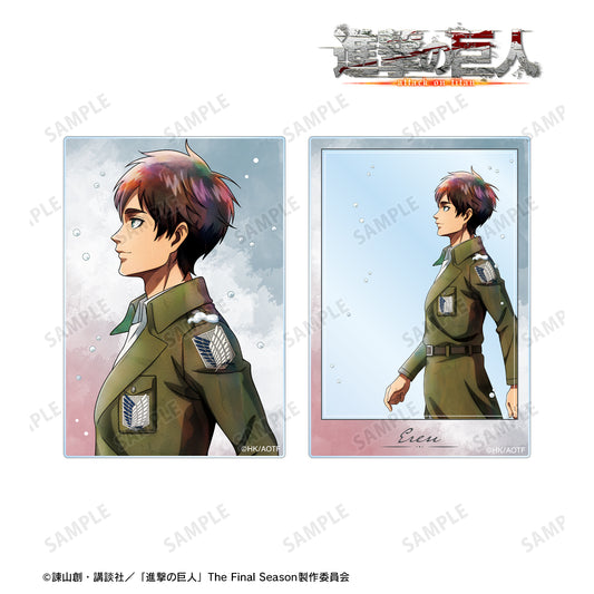 Attack on Titan Original Illustration Eren Winter Walking ver. Acrylic Card set of 2