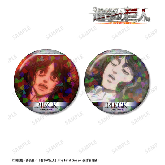 Attack on Titan Pieck Scene Photo Holographic Tin Badge Set of 2