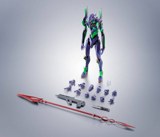 Evangelion: 3.0+1.0 Thrice Upon a Time Robot Spirits Action Figure Side EVA Evangelion Test Type-01 + Spear of Cassius Renewal Color Edition Reissue