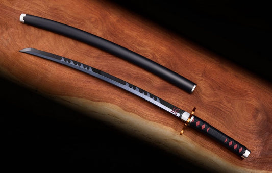 Demon Slayer: Kimetsu no Yaiba Proplica Replica 1/1 Nichirin Sword: Tanjiro Kamado Kyojuro (Rengoku´s Sword Gueard) Ver. 88 cm