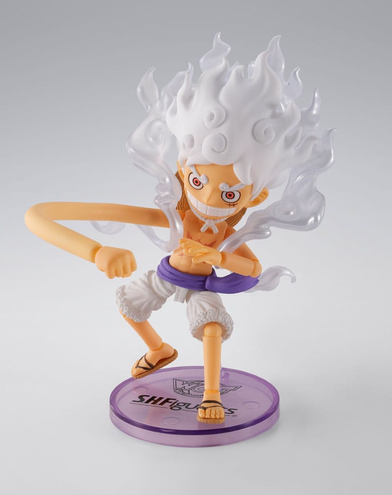 One Piece World Collactable Figures x S.H. Figuarts Action Figure Monkey D. Luffy: Gear 5 8 cm