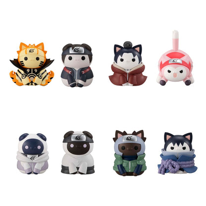 Naruto: Shippuden Mega Cat Project Trading Figure 3 cm Nyaruto! Ver. Break out! Fourth Great Ninja War Assortment (8)