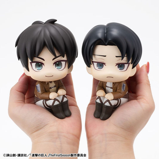 Attack on Titan Look Up PVC Statue Eren Yaeger & Levi Set (with gift) 11 cm