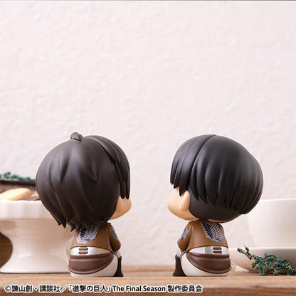 Attack on Titan Look Up PVC Statue Eren Yaeger & Levi Set (with gift) 11 cm