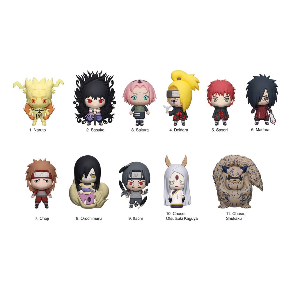 Naruto Shippuden 3D PVC Bag Clips Series 6